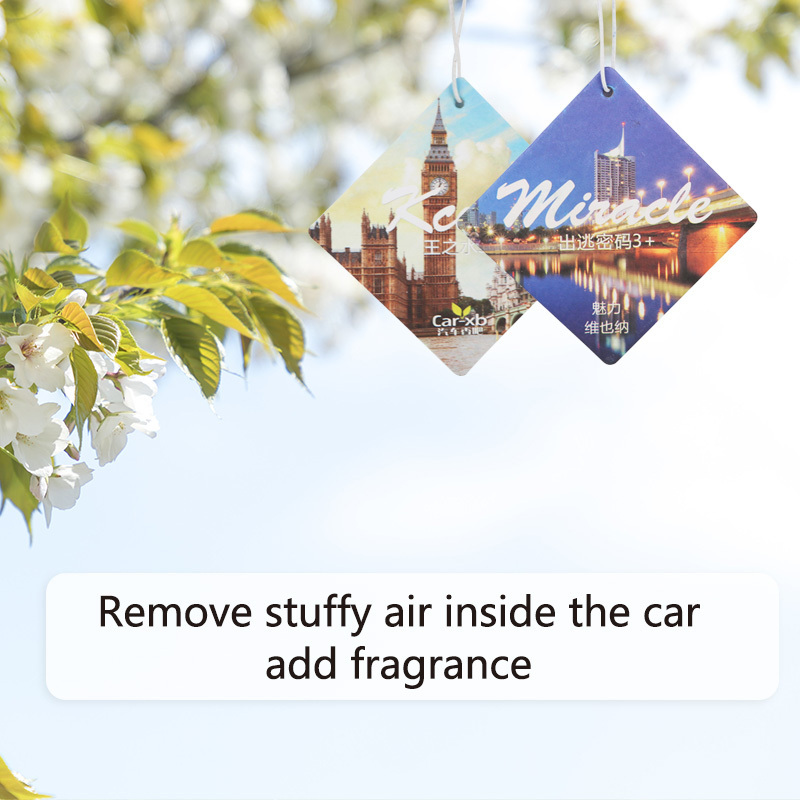 air freshener car cardboard  custom design hanging air freshener  OEM