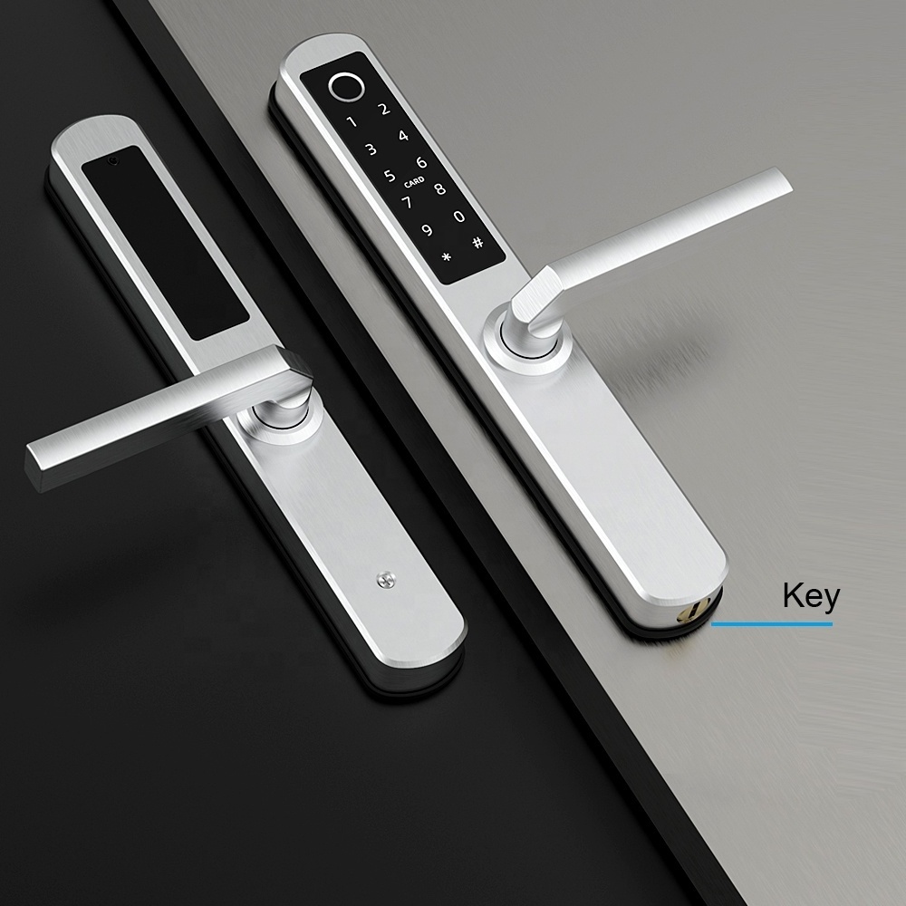 Waterproof TTLock APP remote unlock smart slide door digital keyless electric sliding glass door lock