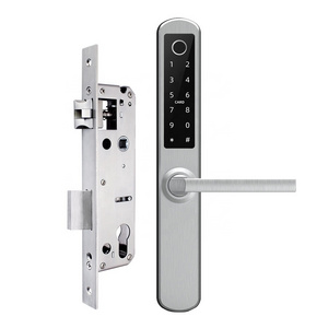 Smart Lock Fingerprint Glass Door Handle Lock Aluminium Security Electronic Password Sliding Patio Door Lock