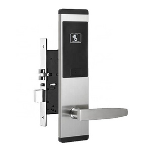 smart hotel lock card digital electronic safety keyless stainless steel handle security hotel door lock