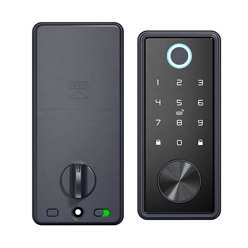 electronic fingerprint keypad deadbolt door knob combo electric lock home smart deadbolt lock