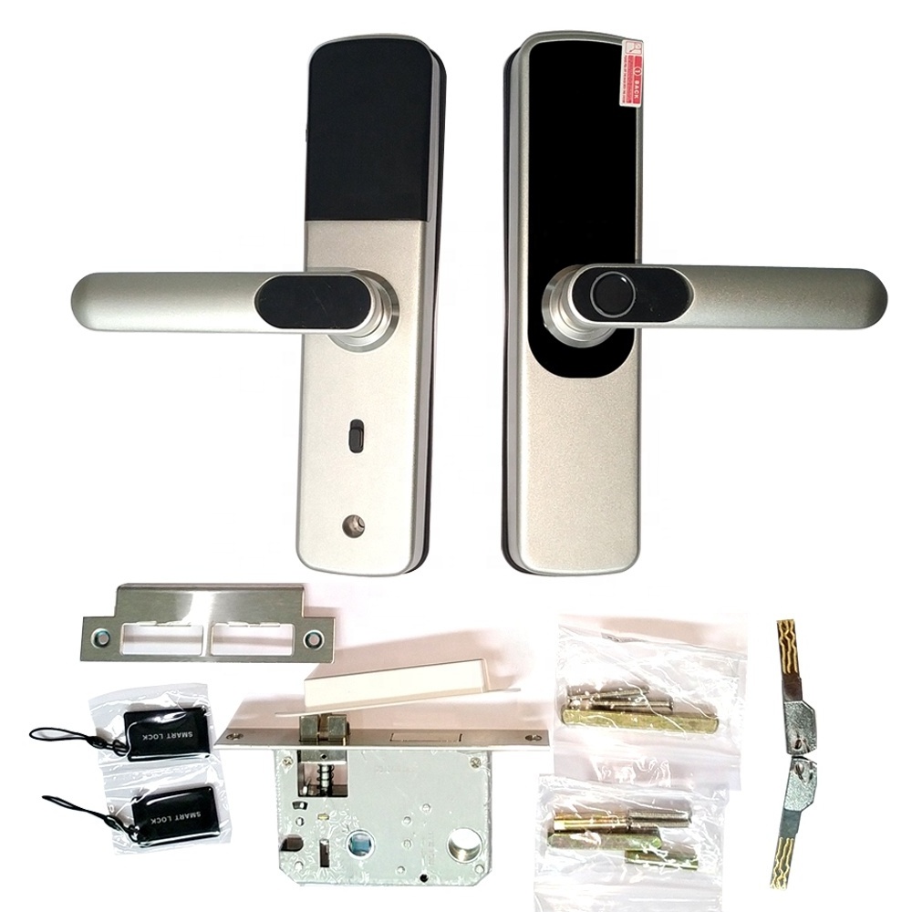 Smart Home Tuya wifi smart door lock wireless electronic Biometric Fingerprint Handle Door Lock with Tuya smart life APP