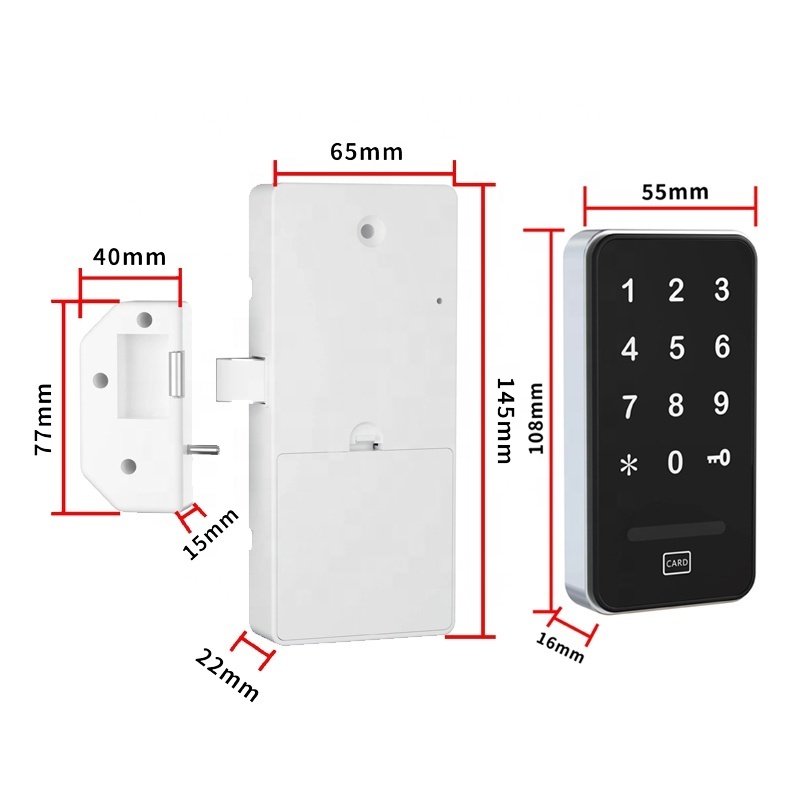 office wooden door cabinet lock card gym smart keyless RFID card locker smart lock