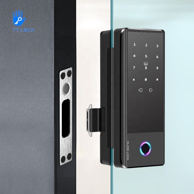 ttlock security lock for a glass door safe home office wireless aluminum glass sliding door lock