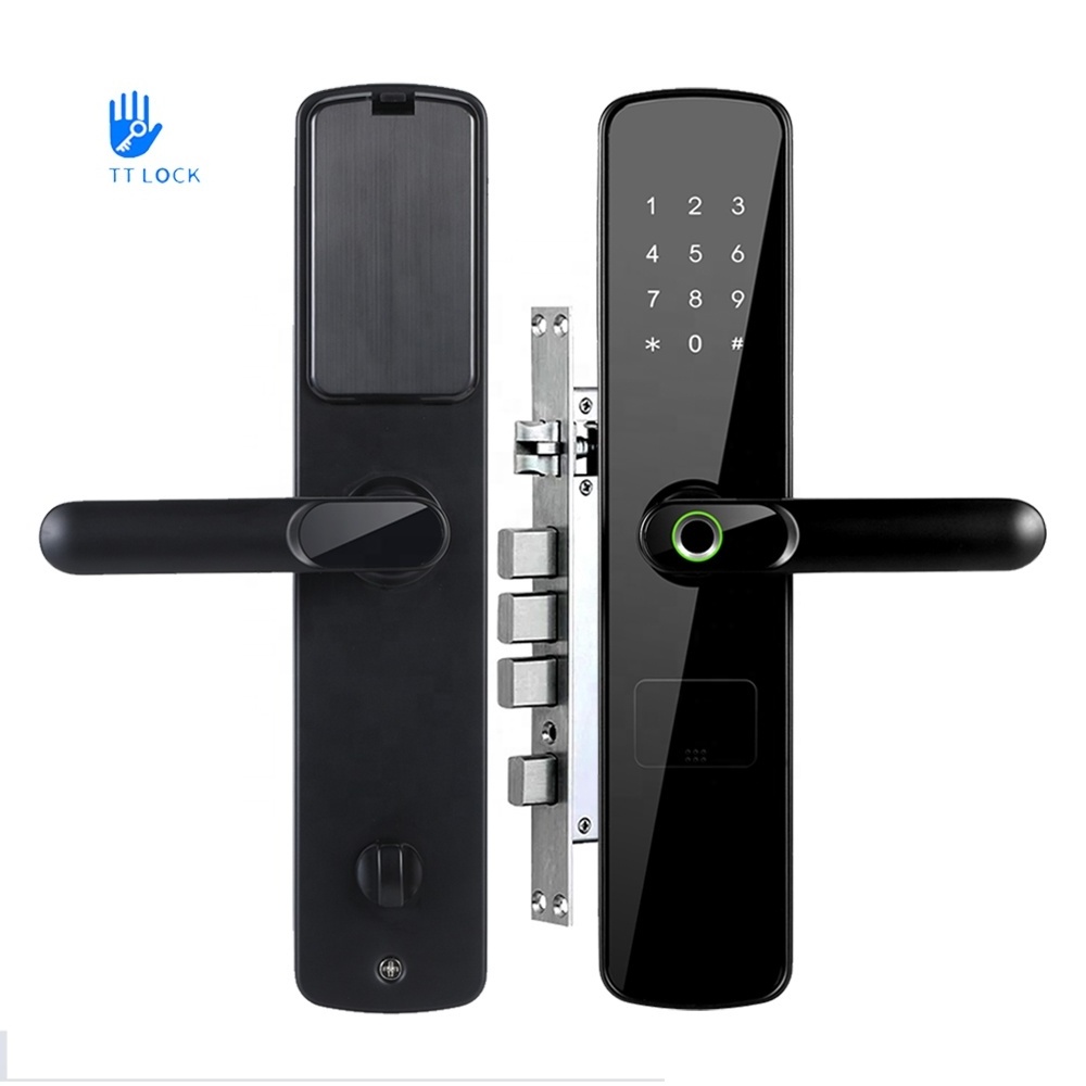 ttlock safety 6068 mortise keyless smart home door lock password fingerprint digital handle smart locks