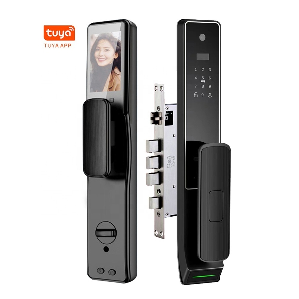 tuya smart door lock fingerprint password card electric cylinder smart home keyless safety tuya camera doors locks