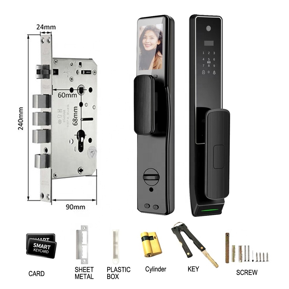 tuya smart door lock fingerprint password card electric cylinder smart home keyless safety tuya camera doors locks