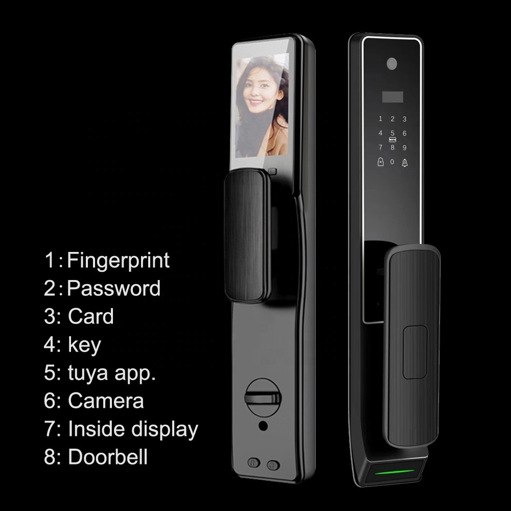 tuya smart door lock fingerprint password card electric cylinder smart home keyless safety tuya camera doors locks