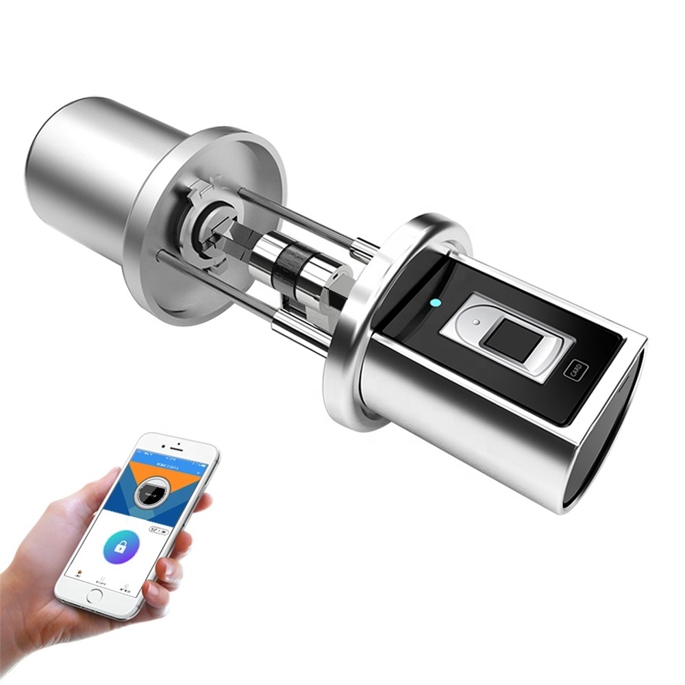 Digital Smart App Swipe Card Fingerprint Cylinder Door Lock