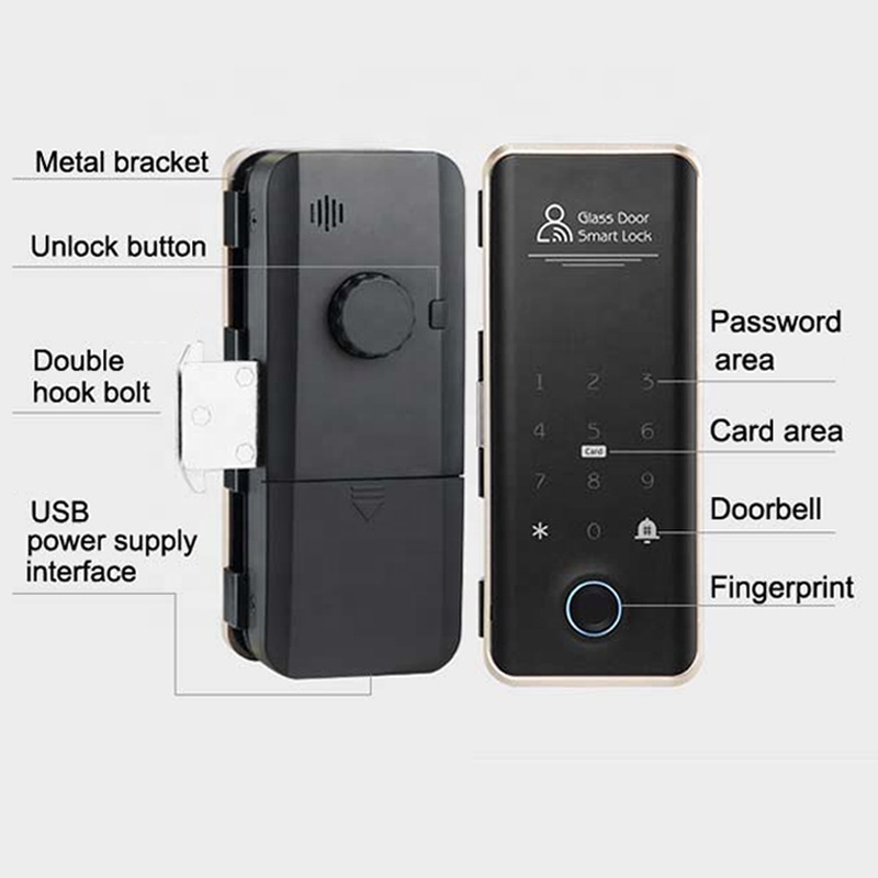 ttlock app smartsteps home safety glass door lock one time password office glass doors smart lock