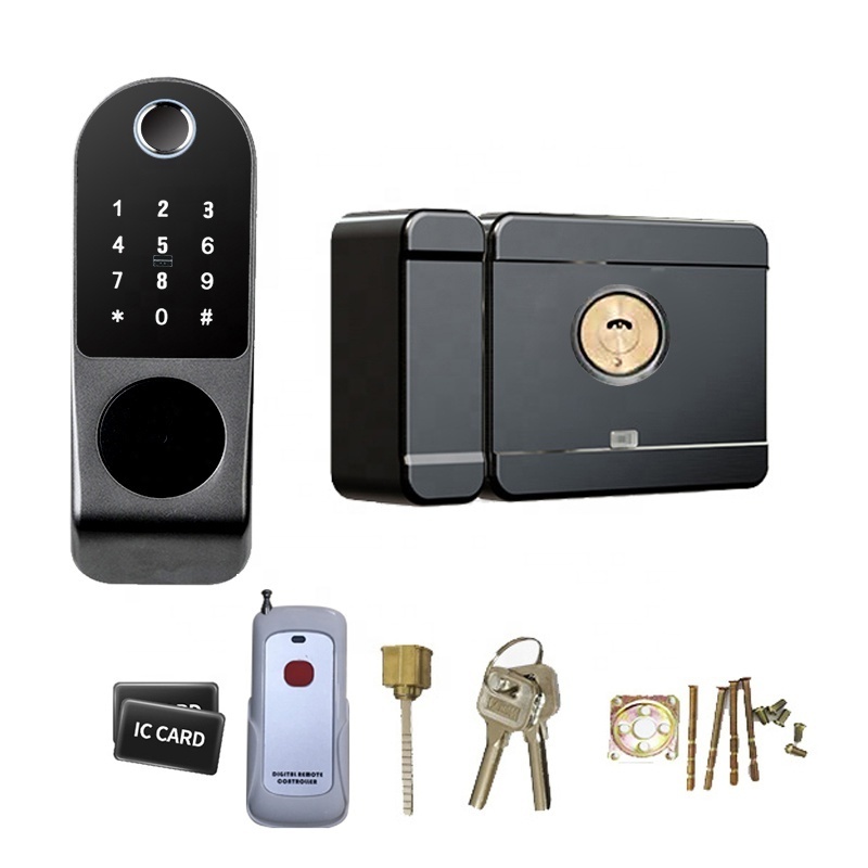 smart remote control door lock deadbolt phone app remote control digital fingerprint deadbolt door lock