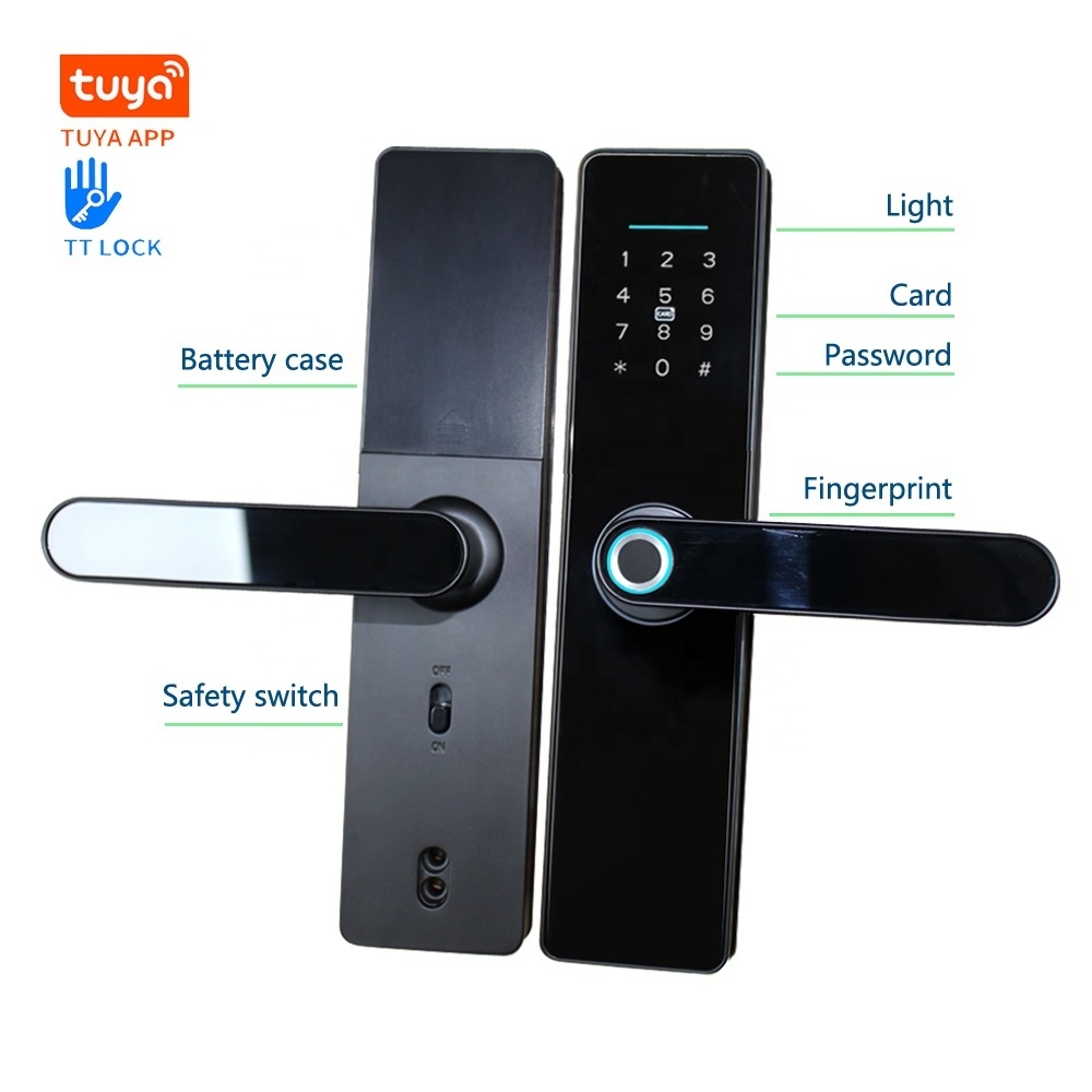 High Security Anti Theft smart door lock tuya wifi biometric Intelligent ttlock electronic fingerprint smart locks