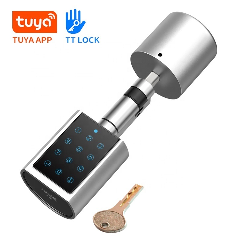 High Security Smartphone Electronic Digital Cylinder password lock RFID smart pin profile cylinder door lock