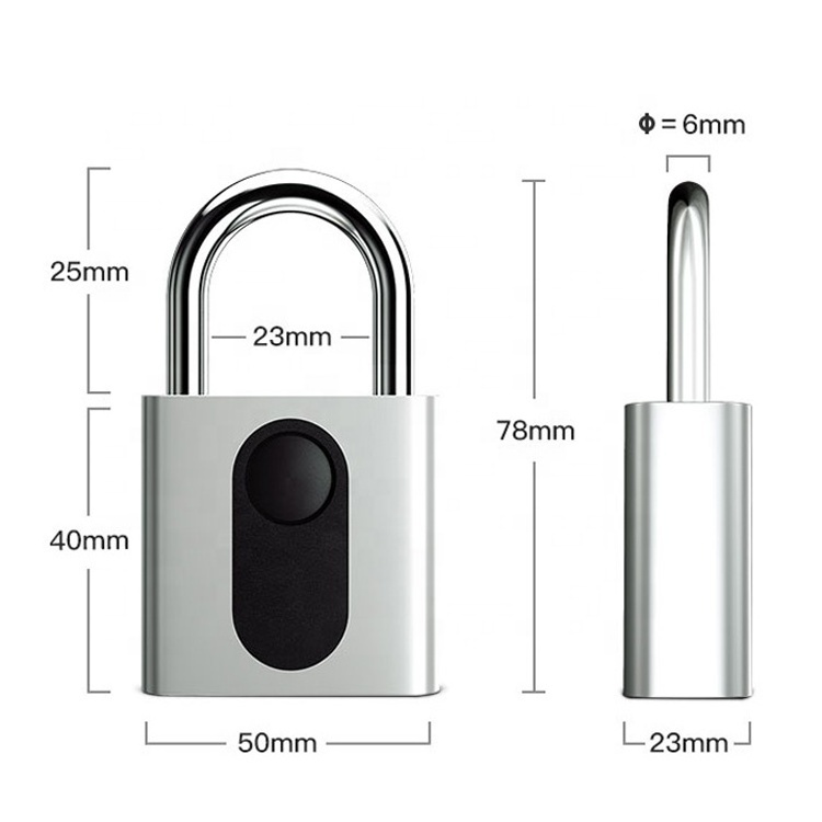 industrial security gate padlocks locks smart biometric fingerprint padlock