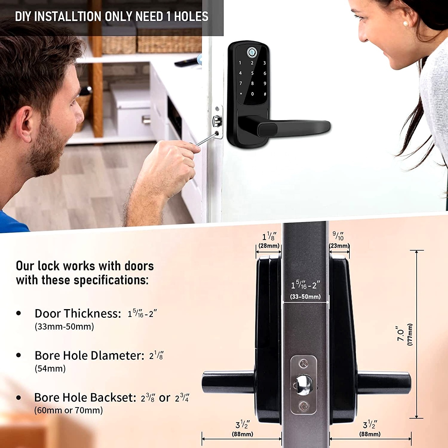 us smart fingerprint door lock with ttlock app smart products home electron deadbolt latch lock for gate