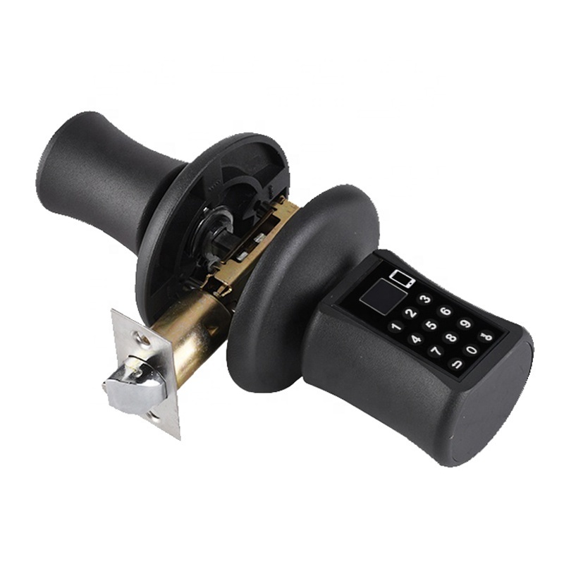 smart deadbolt lock with timer password cylinder doorknob entrance handle deadbolt door