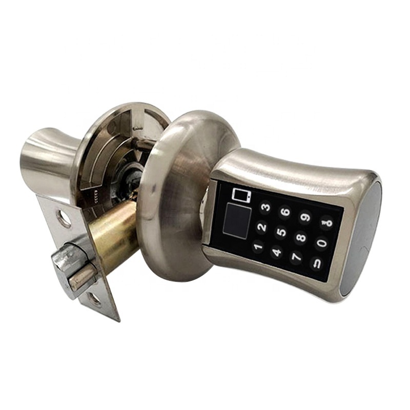 smart deadbolt lock with timer password cylinder doorknob entrance handle deadbolt door