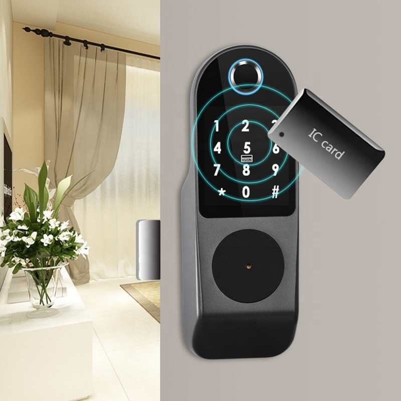 Wrought Iron Gate Double Sided Fingerprint Smart Lock Electronic Keyless Deadbolt Smart Lock