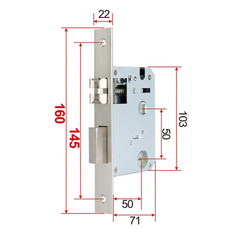 stainless steel mortise wooden door lock 5050 Open quickly door custom mortise lock set