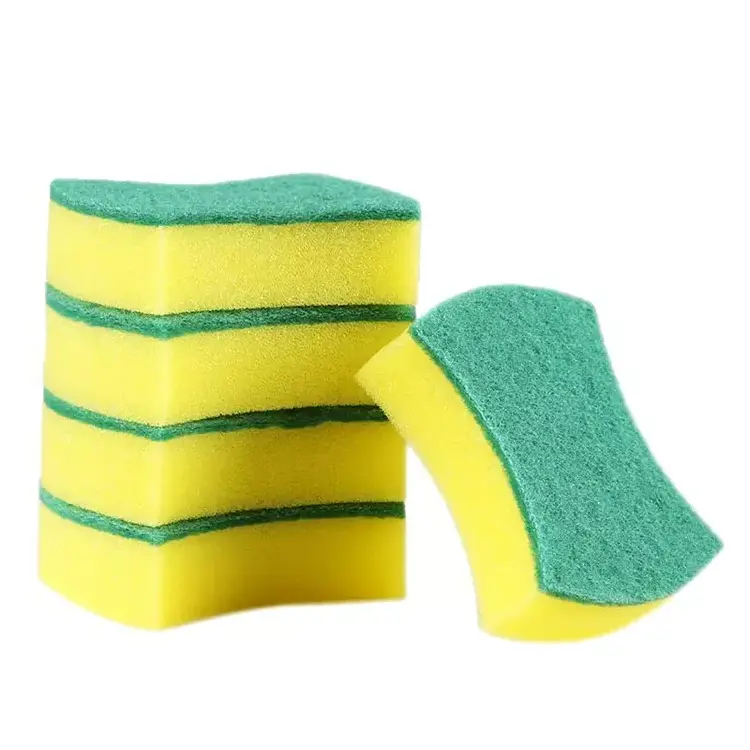 Hot Selling Household Dish Wash Scrubber Products Washable Biodegradable Dishwashing Kitchen Cleaning Sponge