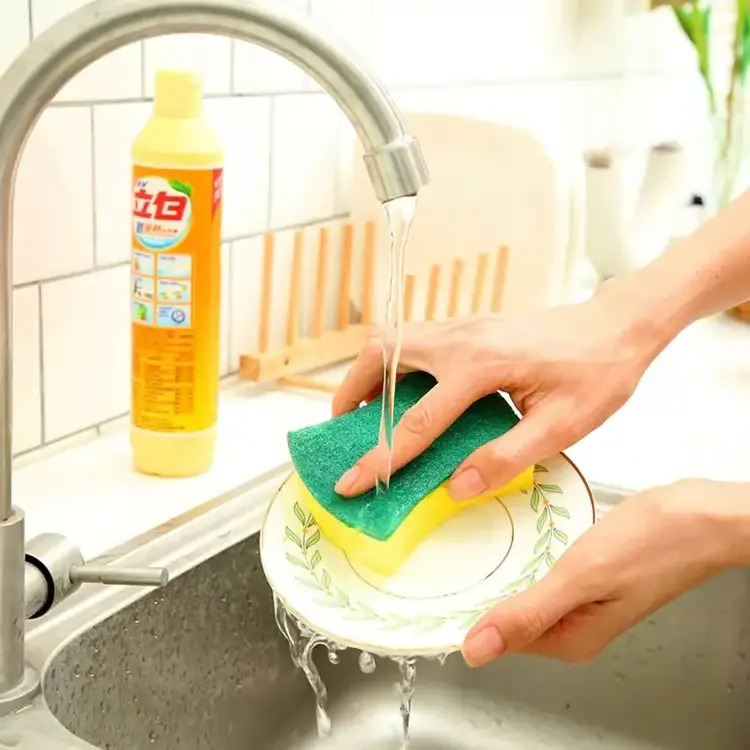 Hot Selling Household Dish Wash Scrubber Products Washable Biodegradable Dishwashing Kitchen Cleaning Sponge