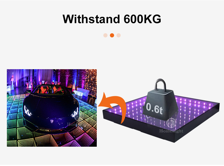 Bar Disco Wedding Light 3D Abyss Portable Floor Tile LED Luminous Panel RGB 3in1 LED Mirror Dance Floor