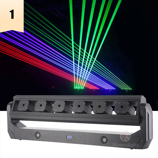 Hot Sale Buy RGB Moving Beam Laser Party Light LED DMX RGB Dj Beam Bar 6 Eyes Night Club Stage Wedding  Red Green Laser Light