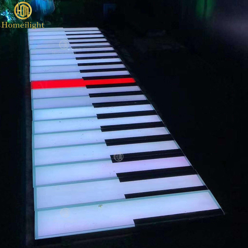 Promotion Interactive LED Floor Outdoor IP67 LED Disco Dance Lights Floor Piano Giant Foot Piano for Sale