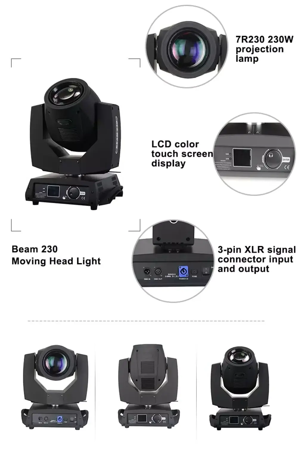 Hot Sale Buy  7R Disco DJ Stage Lighting Party Events Night Club Hotel  Sharpy Beam Light Professional 230W LED  Moving Head