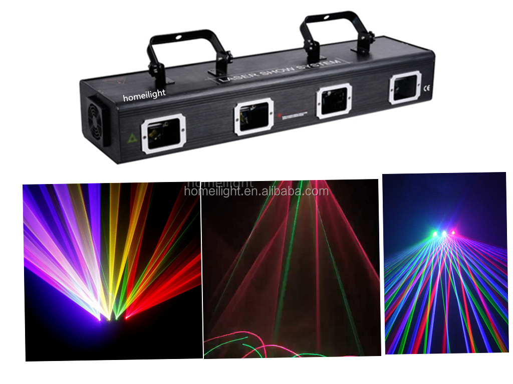 Hot Sale Professional  DJ Equipment 4 Eyes Laser Lights  RGB Animation Disco  Laser Light For Night Club  Stage Party Show