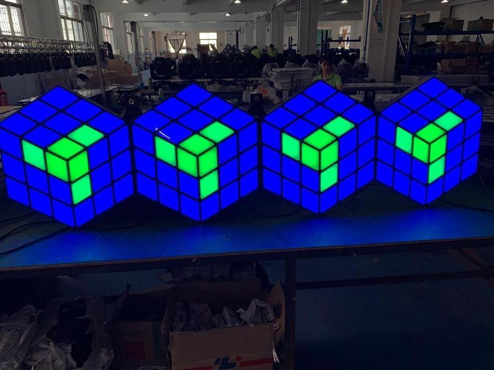 NEW Design LED Magic Cube Effect Flat Panel Wall Light 3D Club Disco Lighting Acrylic RGB 3d Wall Panel