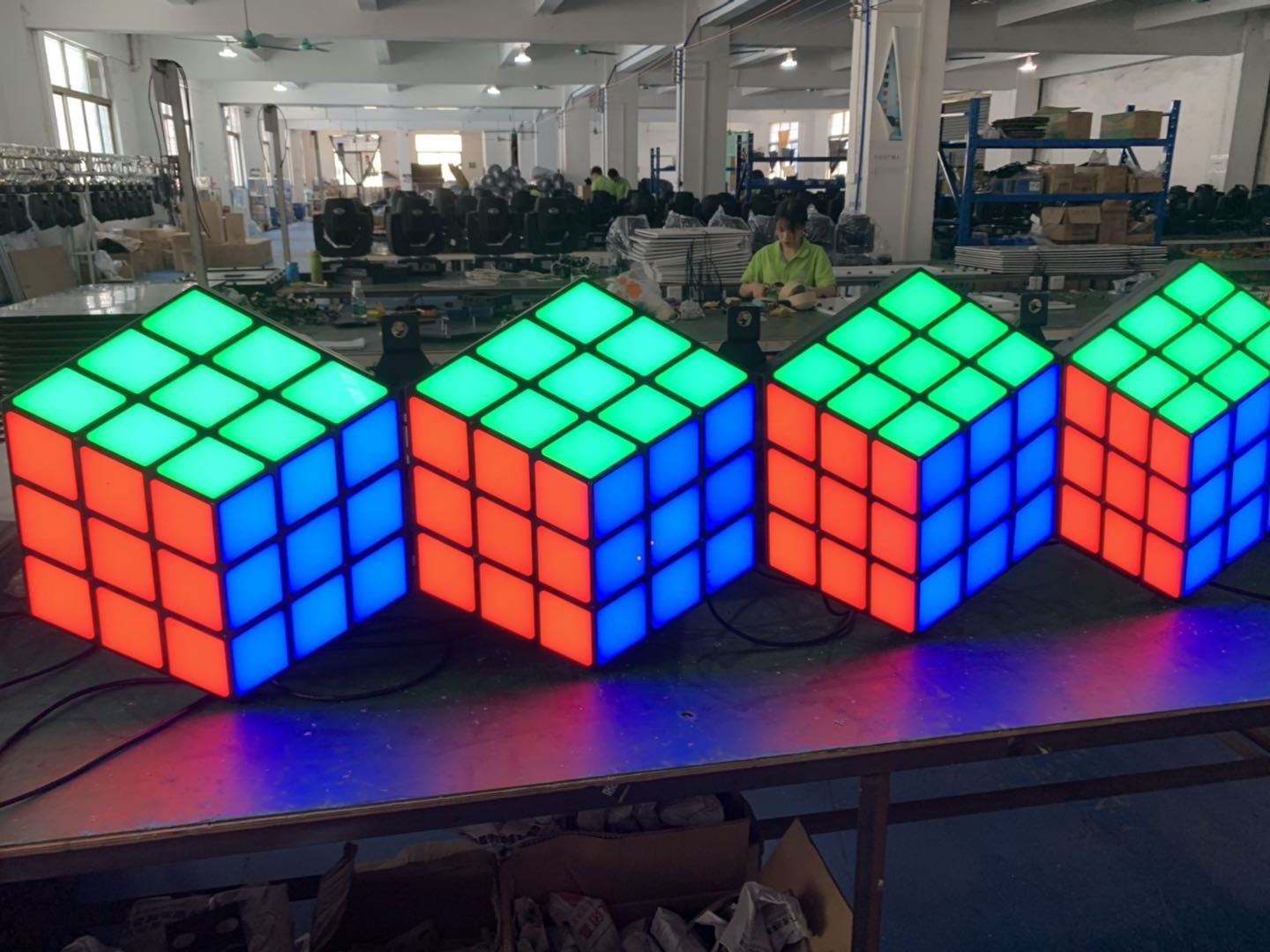 NEW Design LED Magic Cube Effect Flat Panel Wall Light 3D Club Disco Lighting Acrylic RGB 3d Wall Panel