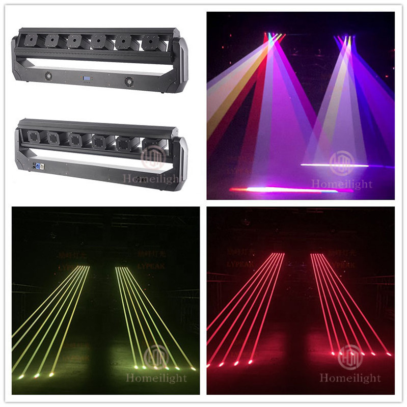 Hight  Brightness Event Disco LED Professional Night Club RGB Laser Bar  6 Eyes Heads Moving DMX Pixel DJ Beam Laser Bar