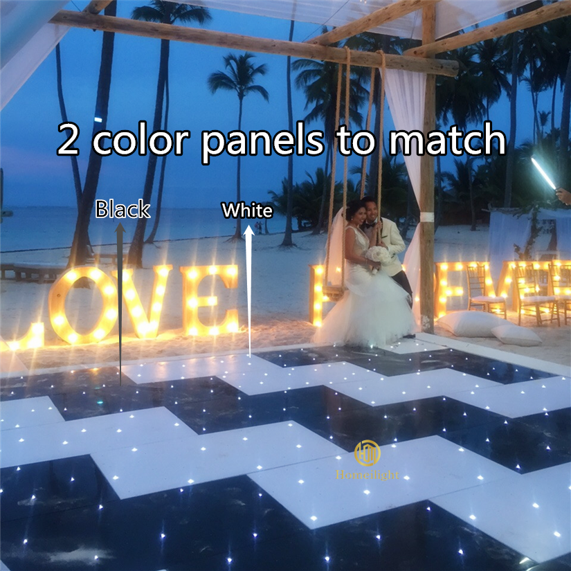 Most Popular White  Starlit RGB  LED Dance Floor Panels For Wedding DJ Bar Party Twinkling Light Dance Floor Tile