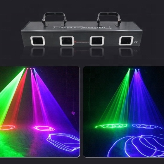 Hot Sale Professional  DJ Equipment 4 Eyes Laser Lights  RGB Animation Disco  Laser Light For Night Club  Stage Party Show