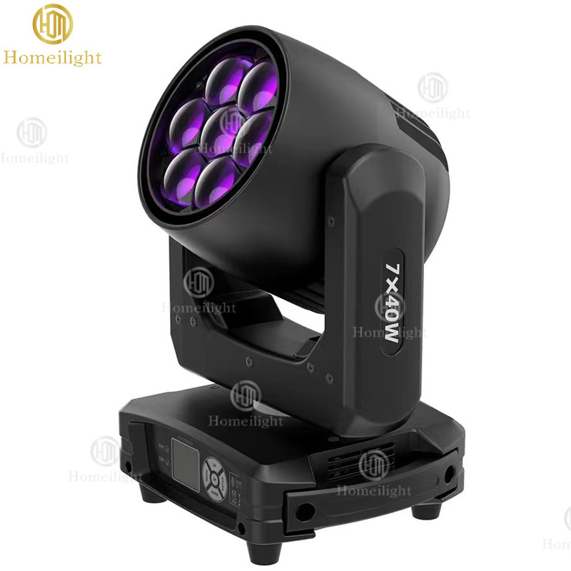 Disco Club Party Wedding 7*40w RGBW Zoom Wash LED Moving Head Light Spot Wash Moving Head Light