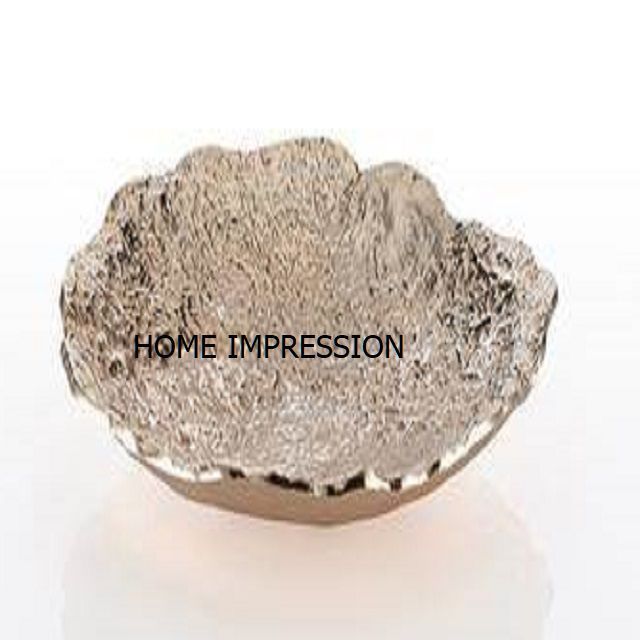 raw gold plated aluminium bowl