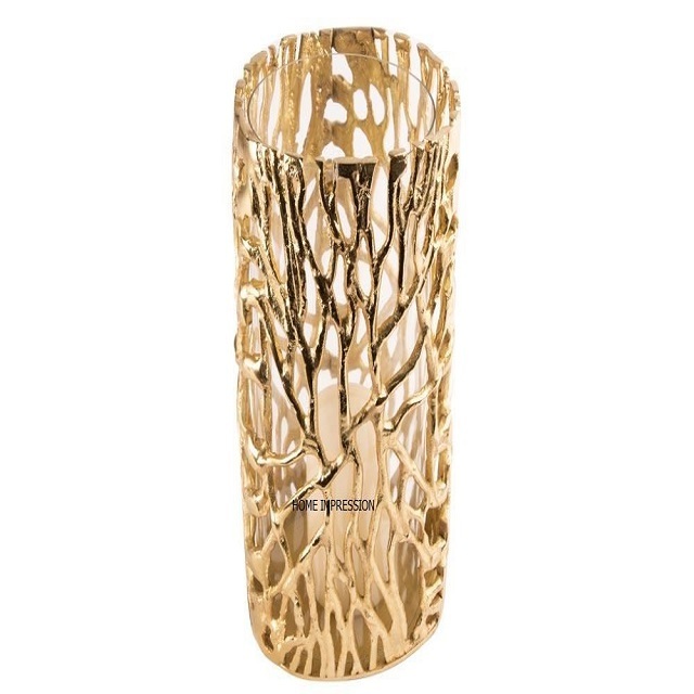 Gold Luxury Antler Hurricane Holders Wall Hanging Hurricane Candle Holder