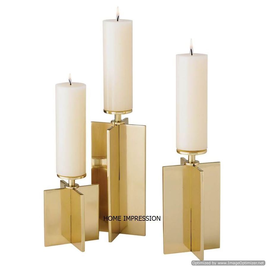 gold plated Palm Leaf designCandle Holder tree shape candle holder