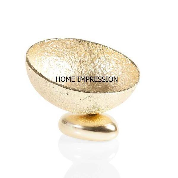 raw gold plated aluminium bowl