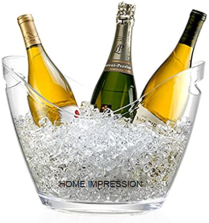 Modern Casted Large Party Champagne Barware Metal Ice Bucket Aluminium Designer Wine Bucket