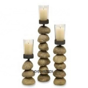 stone shape candle pillar holder