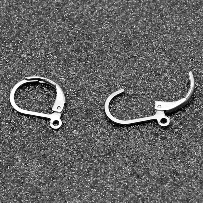 Wire Open Lever Back Ear Stainless Steel Hoop French Earring Loop Lever back Hoop DIY Hook Jewelry Findings