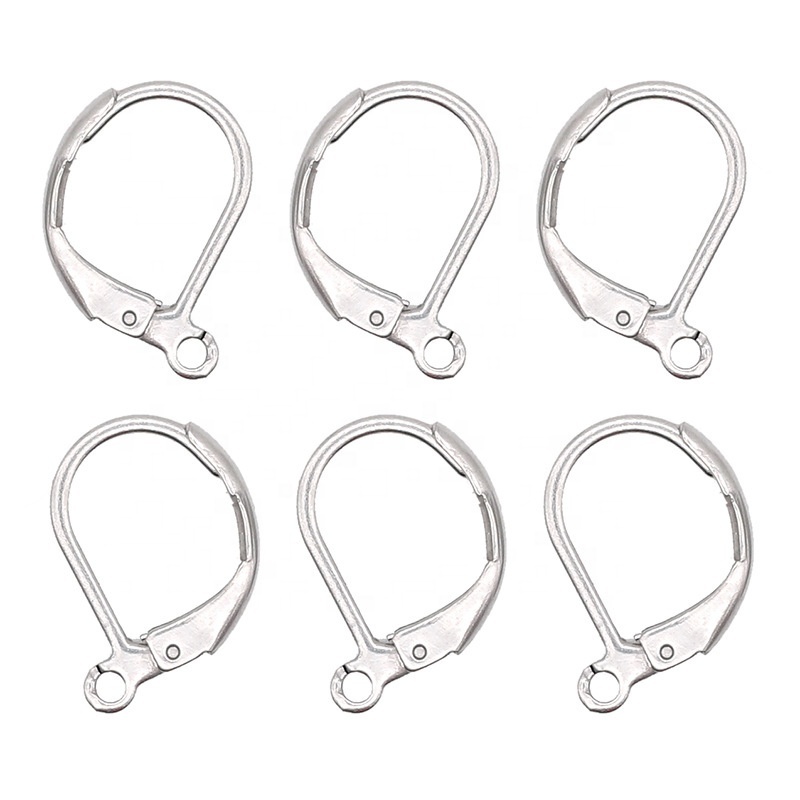 Wire Open Lever Back Ear Stainless Steel Hoop French Earring Loop Lever back Hoop DIY Hook Jewelry Findings