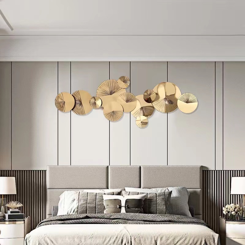 luxury gold bedroom living room lobby household decoration metal hanging wall decor art metal crafts home wares accessories