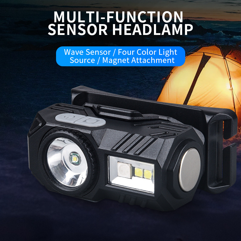 New Cob Led Clip Light Mini Glare Headlight Work Light Usb Rechargeable Small Headlight Fishing Headlight