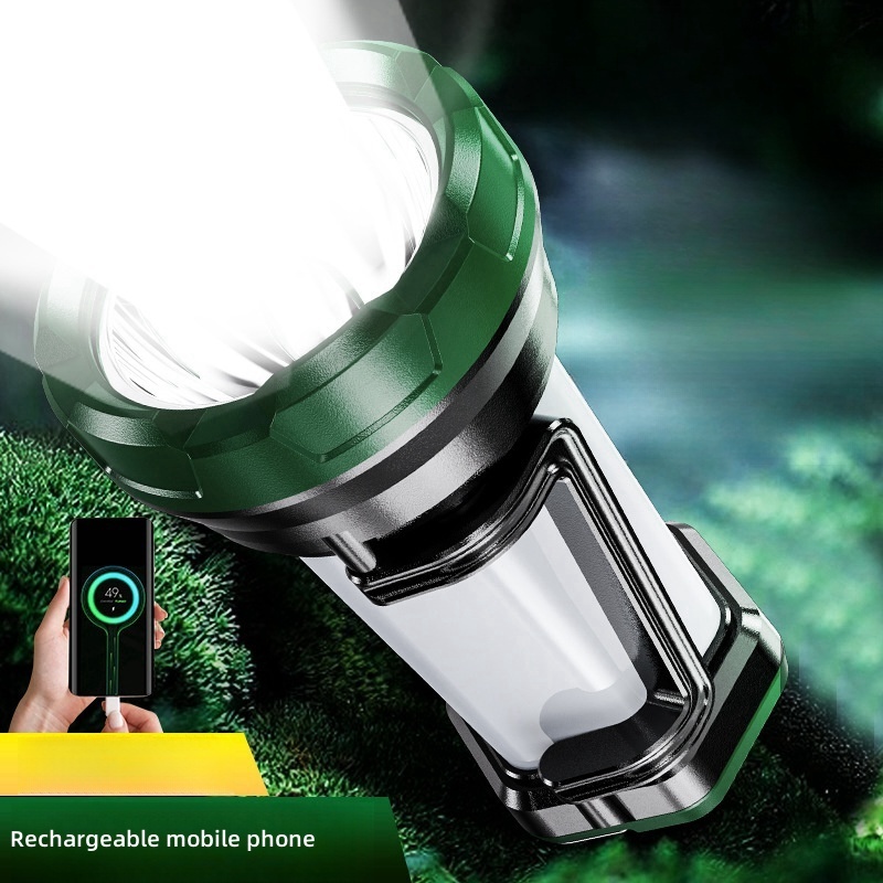 2024 New ABS Plastic Flashlight Rechargeable Torch Light High Brightness Waterproof LED Flashlights With Side Light