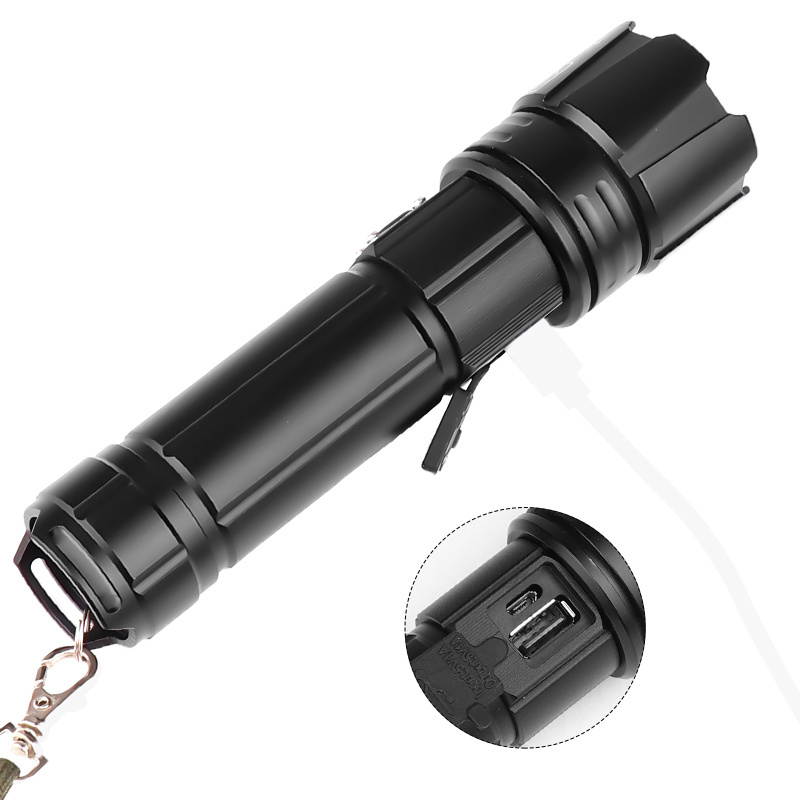 P70 Zoom flashlight Upgrade TYPE-C USB charging belt output XHP70 strong light P9 0 flashlight