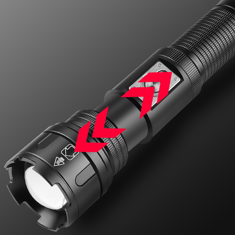 New 30wLED white laser long range XHP99 strong light small portable flashlight multi-function camping light