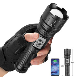 New 30wLED white laser long range XHP99 strong light small portable flashlight multi-function camping light